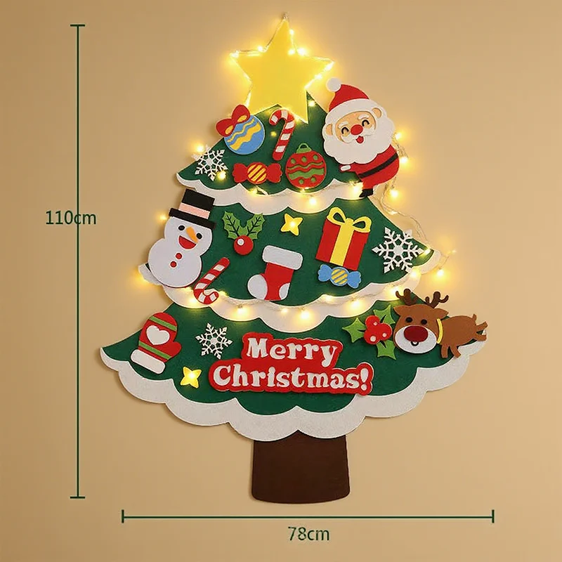 Детский набор для создания рождественской елки из фетра
Детский набор для создания рождественской елки из фетра