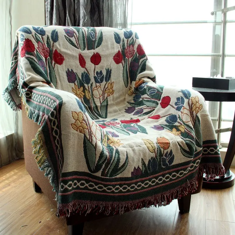 Modern Chinese Sofa Blanket Tulip Flower Sofa Slipcover Chivas Sofa Back Towel Cushion Plant flowers
Modern Chinese Sofa Blanket Tulip Flower Sofa Slipcover Chivas Sofa Back Towel Cushion Plant flowers