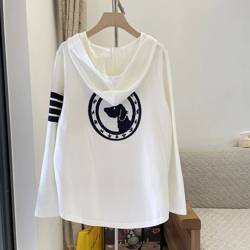 TB Hoodie Loose Oversize Sweater Sweater Female Dog Jacquard Casual Blouse British College Style
TB Hoodie Loose Oversize Sweater Sweater Female Dog Jacquard Casual Blouse British College Style