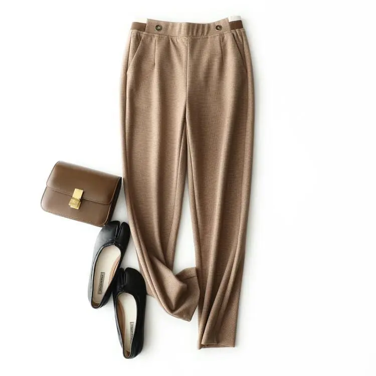 2023 Women's Autumn Winter Retro Thick Casual Loose Trousers Female Solid Color Woolen Pants Ladies High Waist Harem Pants D114
2023 Women's Autumn Winter Retro Thick Casual Loose Trousers Female Solid Color Woolen Pants Ladies High Waist Harem Pants D114
