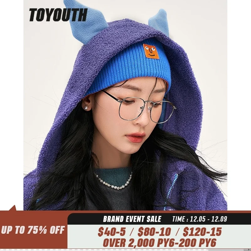 Toyouth Women Thick Plush Coat 2022 Winter Long Sleeve Loose Hooded Jacket with Horn Purple Cute Warm Sweatshirt Tops
Toyouth Women Thick Plush Coat 2022 Winter Long Sleeve Loose Hooded Jacket with Horn Purple Cute Warm Sweatshirt Tops