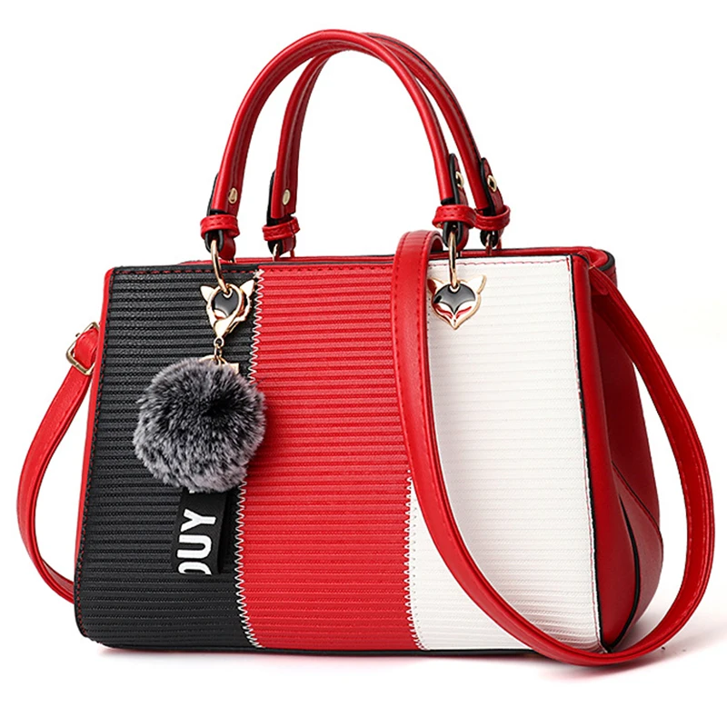 Women Hairball Ornaments Totes Patchwork Handbag Party Purse Ladies Messenger Crossbody Shoulder Bags Women Handbags Coin Purse
Women Hairball Ornaments Totes Patchwork Handbag Party Purse Ladies Messenger Crossbody Shoulder Bags Women Handbags Coin Purse