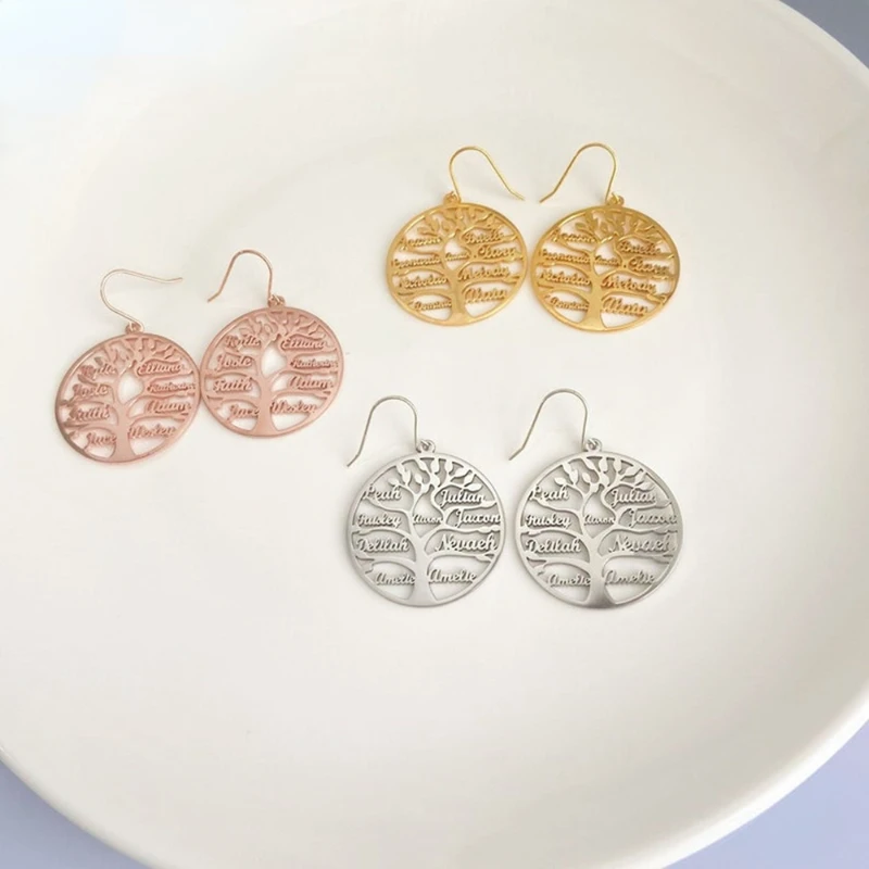Personality Custom Tree Of Life Earrings Stainless Steel 1-9 Nameplate Pendant Jewelry For Women Family Christmas Gift
Personality Custom Tree Of Life Earrings Stainless Steel 1-9 Nameplate Pendant Jewelry For Women Family Christmas Gift