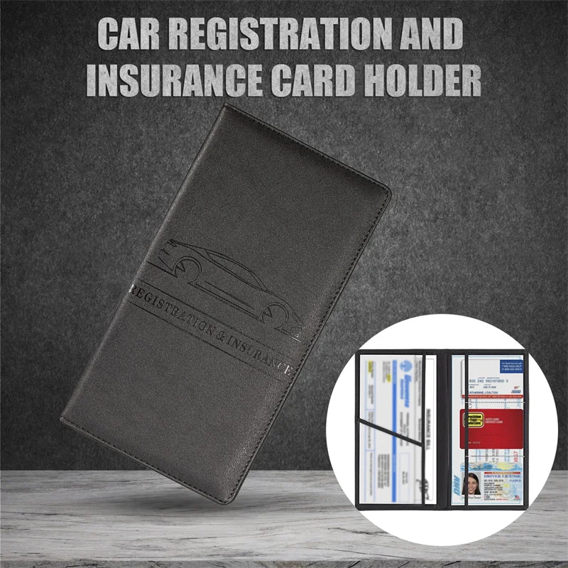 

Multifunction Durable Car Registration Insurance Driver License Driving Documents 6colors PU Leather Long Holder Cover