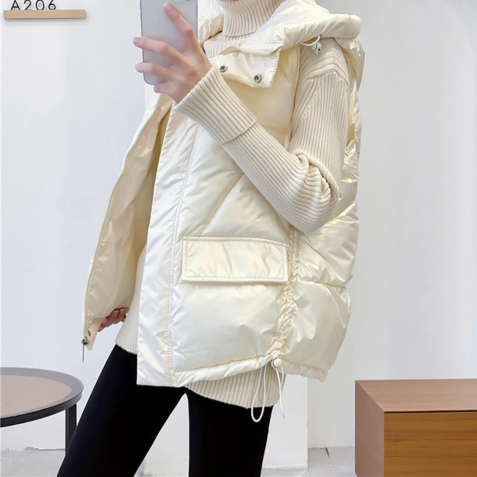 Women Fashion Autumn And Winter Solid Color Hooded With Pockets Warming Vest Metallic Ski Suits Women Womens Insulated Vest
Women Fashion Autumn And Winter Solid Color Hooded With Pockets Warming Vest Metallic Ski Suits Women Womens Insulated Vest
