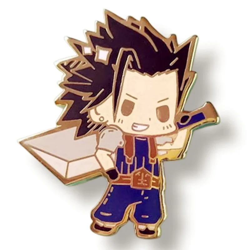 Final Fantasy 7 Cloud Zack Enamel Pin Brooch Metal Badges Lapel Pins Brooches for Backpacks Luxury Designer Jewelry Accessories
Final Fantasy 7 Cloud Zack Enamel Pin Brooch Metal Badges Lapel Pins Brooches for Backpacks Luxury Designer Jewelry Accessories