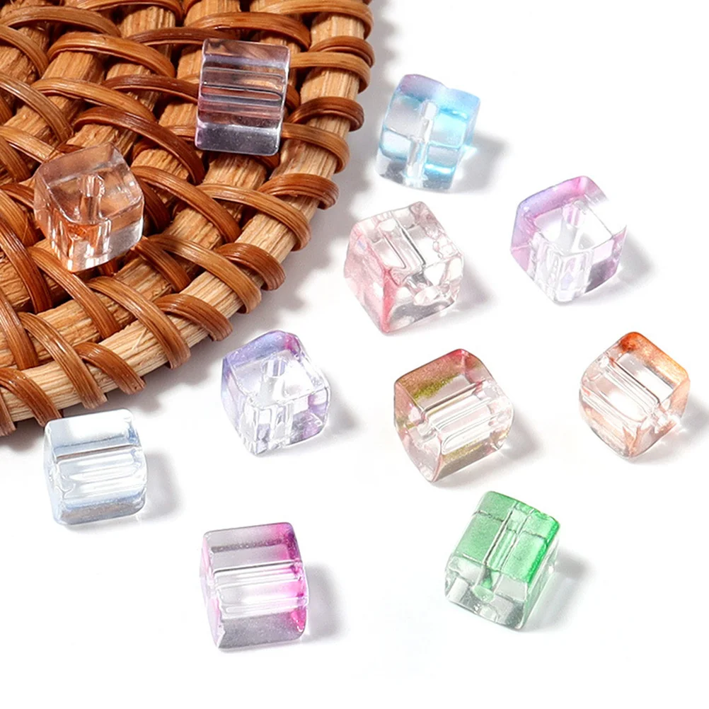 100 Pcs Square Beads Gradient Glazed Bulk Jewelry Crystal Glass DIY Craft Charms 
100 Pcs Square Beads Gradient Glazed Bulk Jewelry Crystal Glass DIY Craft Charms