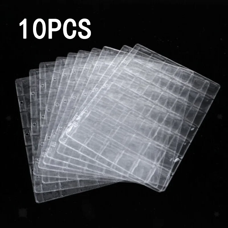 10pcs 42 Pockets Clear Plastic Coin Pocket Pages Protectors Sheets Pitch 7Cm Collection Coin Holders Storage Protection Album
10pcs 42 Pockets Clear Plastic Coin Pocket Pages Protectors Sheets Pitch 7Cm Collection Coin Holders Storage Protection Album