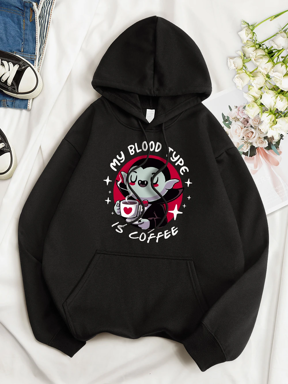 Vampire My Blood Type Is Coffee Female Long Sleeves Vintage Casual Clothing Soft Fleece Hoodies Cotton All-math Womans Pullovers
Vampire My Blood Type Is Coffee Female Long Sleeves Vintage Casual Clothing Soft Fleece Hoodies Cotton All-math Womans Pullovers