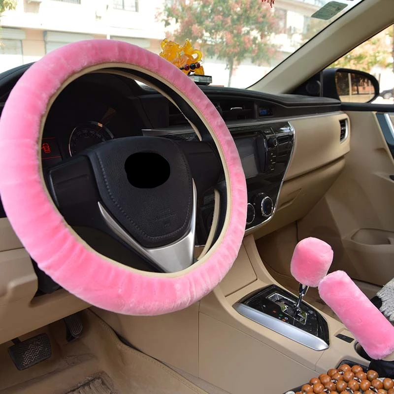 Car Steering Wheel Cover Gearshift Handbrake Cover Protector Decoration Warm Super Thick Plush Collar Soft Black Pink Women Man
Car Steering Wheel Cover Gearshift Handbrake Cover Protector Decoration Warm Super Thick Plush Collar Soft Black Pink Women Man