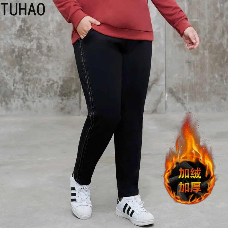 Брюки TUHAO женские с завышенной талией, теплые плотные эластичные штаны, большие размеры 7XL 6XL 5XL 4XL, на осень-зиму
Брюки TUHAO женские с завышенной талией, теплые плотные эластичные штаны, большие размеры 7XL 6XL 5XL 4XL, на осень-зиму