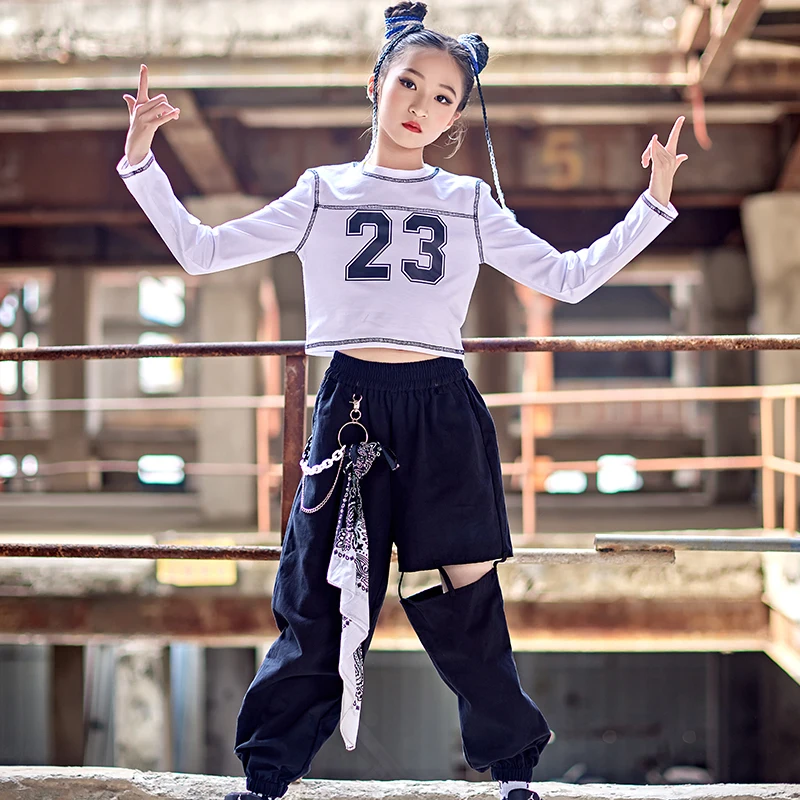 Fashion Hip Hop Dance Clothing For Girls White Tops Cargo Pants Streetwear Jazz Dance Costumes Performance Rave Clothes DN11715
Fashion Hip Hop Dance Clothing For Girls White Tops Cargo Pants Streetwear Jazz Dance Costumes Performance Rave Clothes DN11715