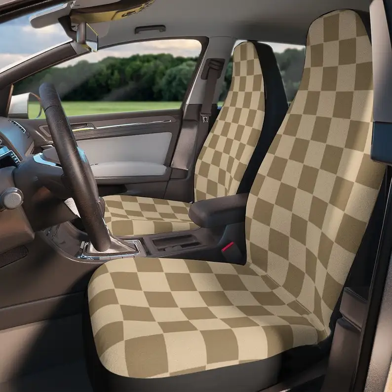 Brown Beige Checkered Aesthetic Post Modern Print Car Accessory Decor Seat Covers Set of 2
Brown Beige Checkered Aesthetic Post Modern Print Car Accessory Decor Seat Covers Set of 2