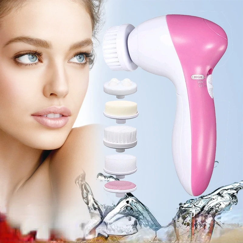 5 in 1 Electric Facial Cleanser Wash Face Cleaning Machine Skin Pore Cleaner Body Cleansing Massage Mini Beauty Massager Brush
5 in 1 Electric Facial Cleanser Wash Face Cleaning Machine Skin Pore Cleaner Body Cleansing Massage Mini Beauty Massager Brush