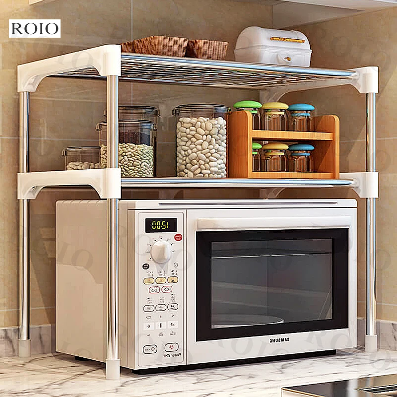 Adjustable Stainless Steel Microwave Oven Shelf Detachable Rack Kitchen Tableware Shelves Home Bathroom Storage Rack Holder
Adjustable Stainless Steel Microwave Oven Shelf Detachable Rack Kitchen Tableware Shelves Home Bathroom Storage Rack Holder