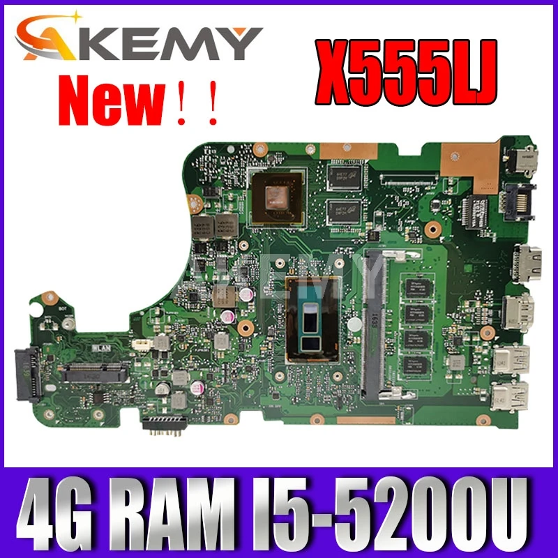 Akmey X555LJ mainboard For Asus X555LNB X555LN X555LD X555LB X555LJ X555LF laptop motherboard W/ 4GB RAM I5-5200U 2GB-GPU 
Akmey X555LJ mainboard For Asus X555LNB X555LN X555LD X555LB X555LJ X555LF laptop motherboard W/ 4GB RAM I5-5200U 2GB-GPU
