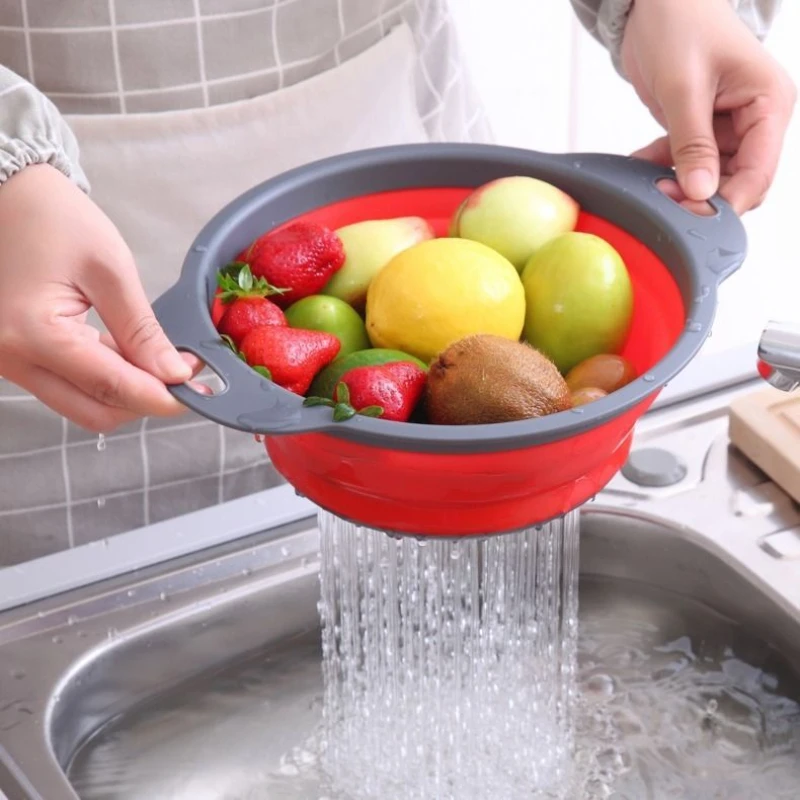 Creative Green Silicone Round Folding Vegetable Fruits Washing Drain Basket Colander Strainer Collapsible Drainer Kitchen Tool
Creative Green Silicone Round Folding Vegetable Fruits Washing Drain Basket Colander Strainer Collapsible Drainer Kitchen Tool