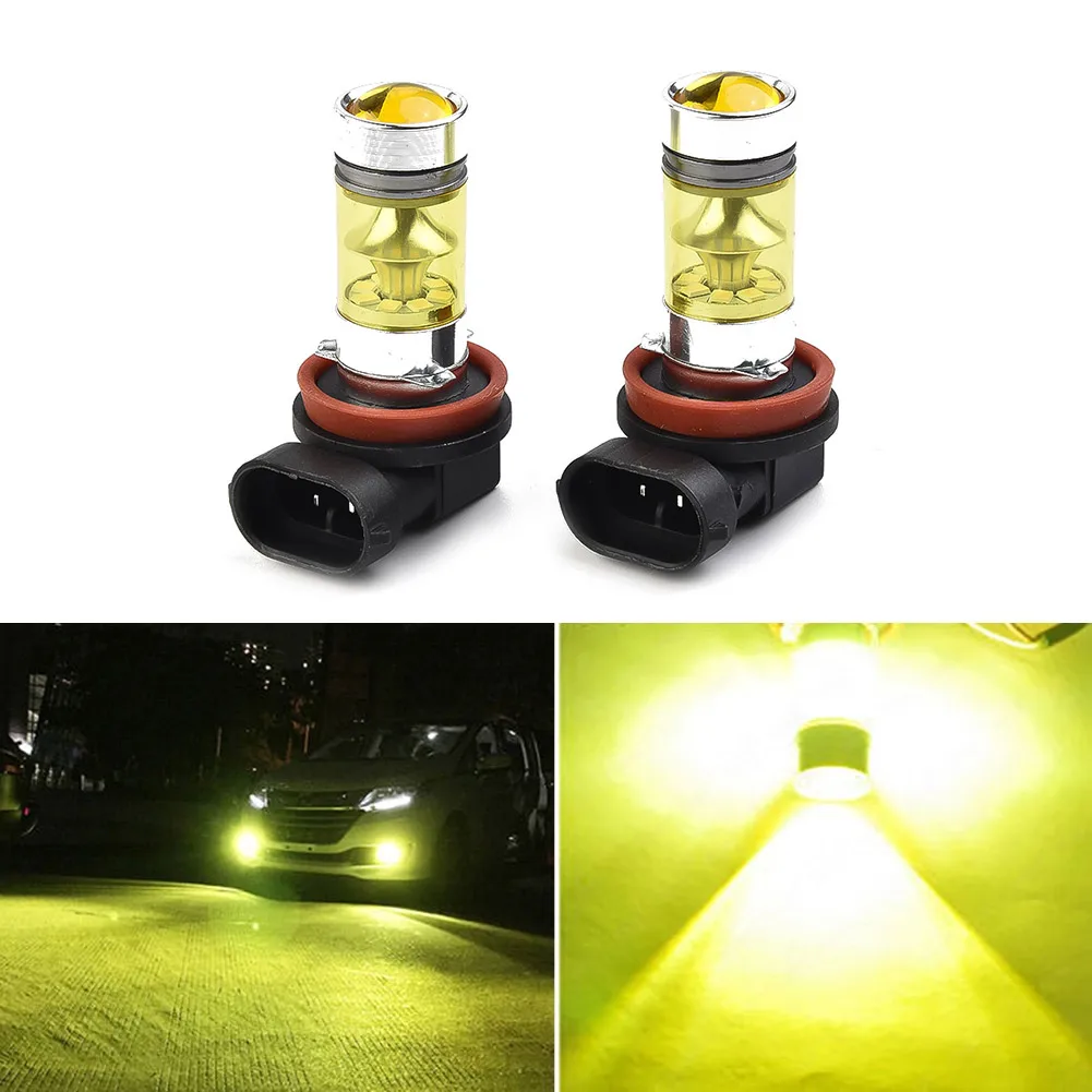 2 PCS H11 H8 Led Yellow Fog Light Bulbs 12V-24V 1500LM 4300K Yellow Light 100W Car Driving Running Lamps Car Accessories
2 PCS H11 H8 Led Yellow Fog Light Bulbs 12V-24V 1500LM 4300K Yellow Light 100W Car Driving Running Lamps Car Accessories