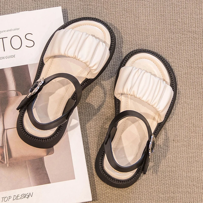 Girls Black White Sandals Toddler Baby Fashion Princess Little Girl Shoes Kids Open Toe Non-slip Beach Sandals
Girls Black White Sandals Toddler Baby Fashion Princess Little Girl Shoes Kids Open Toe Non-slip Beach Sandals