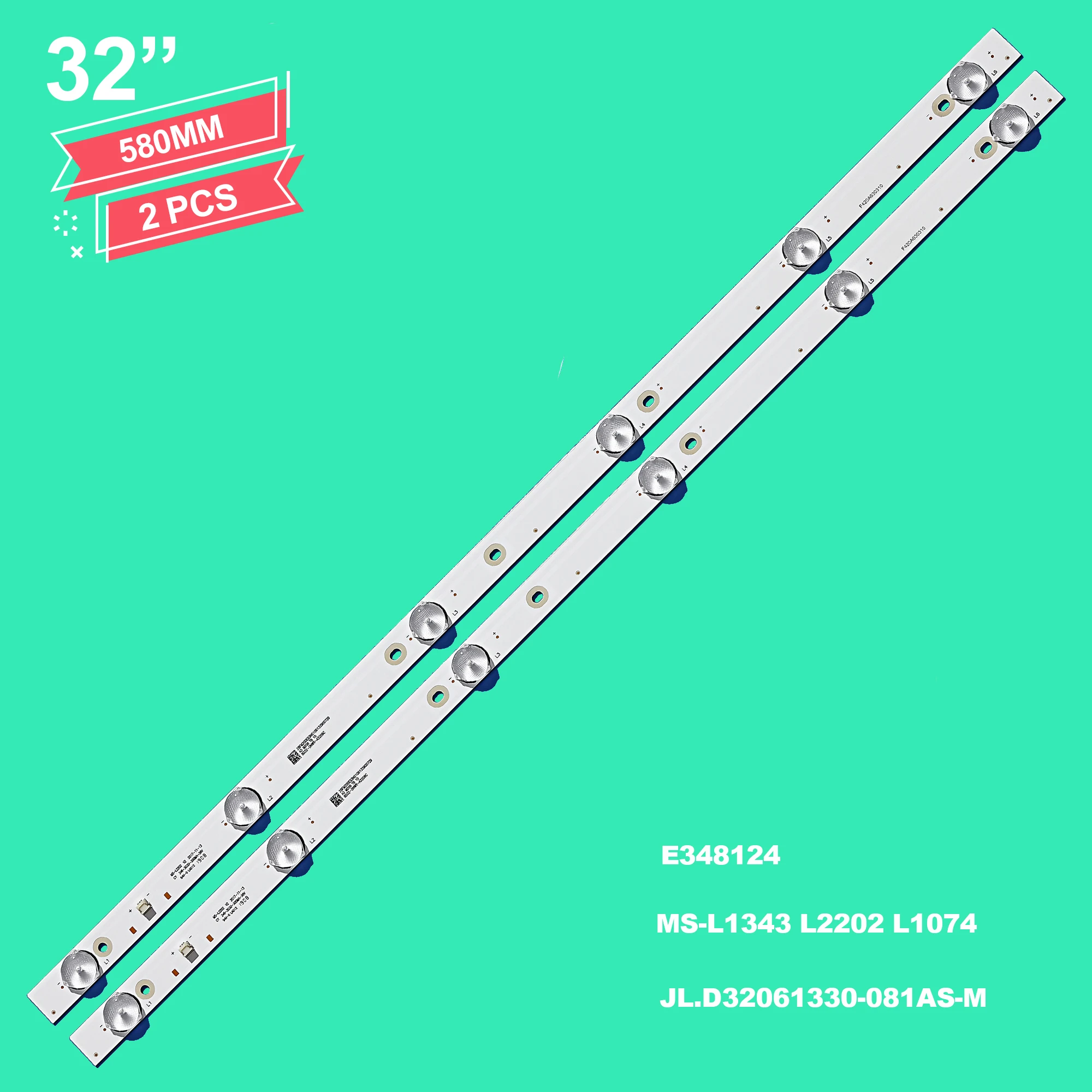 2 PCS 6LED New LED backlight strip for 32inch JL.D32061330-081AS-M FZD-03 E348124 MS-L1343 L2202 L1074 V2 2-6-3030-300MA-36V
2 PCS 6LED New LED backlight strip for 32inch JL.D32061330-081AS-M FZD-03 E348124 MS-L1343 L2202 L1074 V2 2-6-3030-300MA-36V