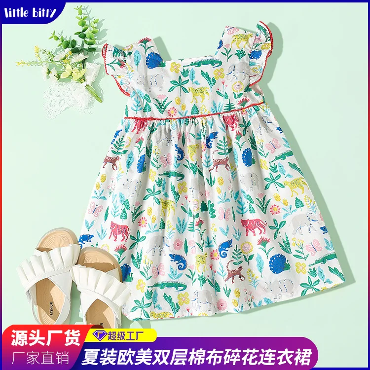 Двухслойное хлопковое платье Little Bitty с цветочным принтом, новое летнее платье без рукавов для девочек, Тканое платье принцессы, детская одеж...
Двухслойное хлопковое платье Little Bitty с цветочным принтом, новое летнее платье без рукавов для девочек, Тканое платье принцессы, детская одеж...