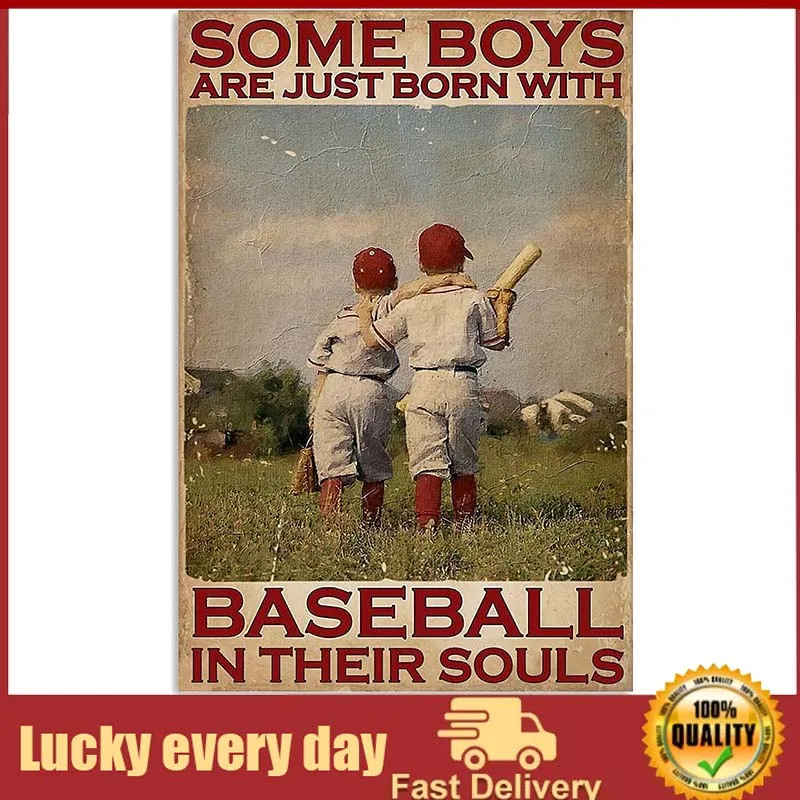 Baseball Teenager Back View Retro Poster Metal Tin Sign, Some Boys are Born to Like Baseball, Chic Art Garage Pub Man Cave Club
Baseball Teenager Back View Retro Poster Metal Tin Sign, Some Boys are Born to Like Baseball, Chic Art Garage Pub Man Cave Club