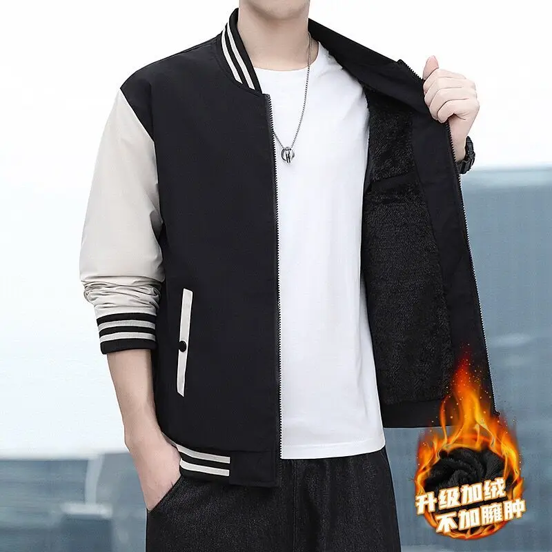Men's Outerwear Autumn/Winter fashion Korean Fashion Casual jacket men's baseball jacket and velvet top
Men's Outerwear Autumn/Winter fashion Korean Fashion Casual jacket men's baseball jacket and velvet top