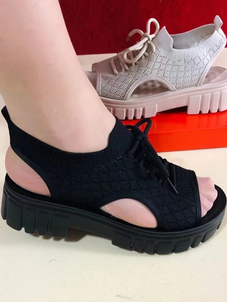 Platform Women Sandals 20222 Summer New Mesh Breathable Shoes Fashion Soft Open Toe Beach Dress Slides Brand Female Cozy Sandals
Platform Women Sandals 20222 Summer New Mesh Breathable Shoes Fashion Soft Open Toe Beach Dress Slides Brand Female Cozy Sandals
