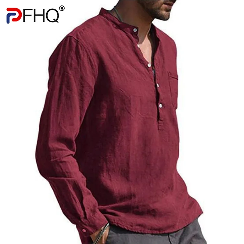 PFHQ 2023 Man Long Sleeve V-neck Casual Beach Linen Shirt Solid Color Elegant Clothes Free Shipping Stylish Trendy Blouse 1Q2365
PFHQ 2023 Man Long Sleeve V-neck Casual Beach Linen Shirt Solid Color Elegant Clothes Free Shipping Stylish Trendy Blouse 1Q2365