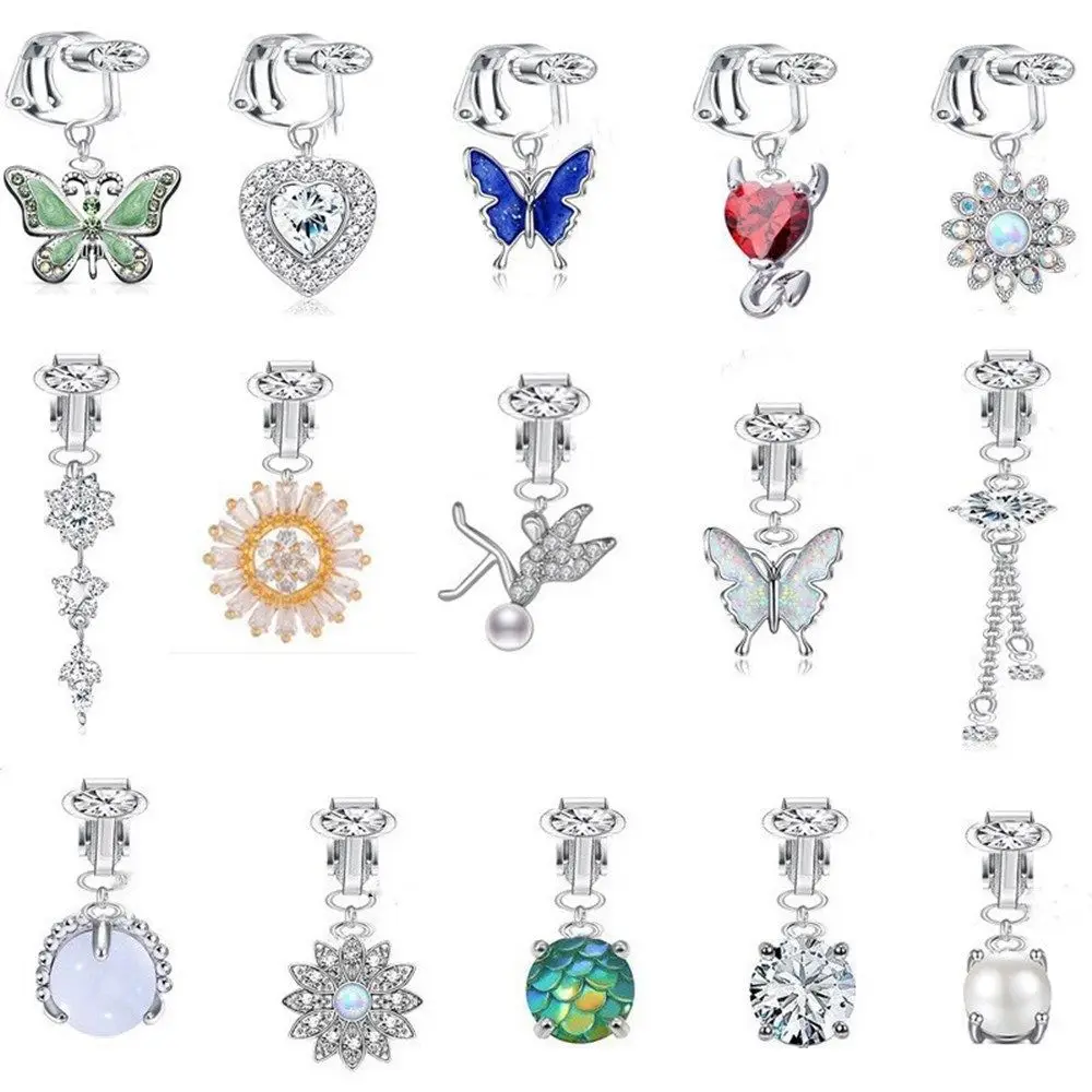 Butterfly Earrings Belly Button Ring Clip On Umbilical Body Jewelry Navel Rings Fake Belly Ring Faux Belly Piercing
Butterfly Earrings Belly Button Ring Clip On Umbilical Body Jewelry Navel Rings Fake Belly Ring Faux Belly Piercing