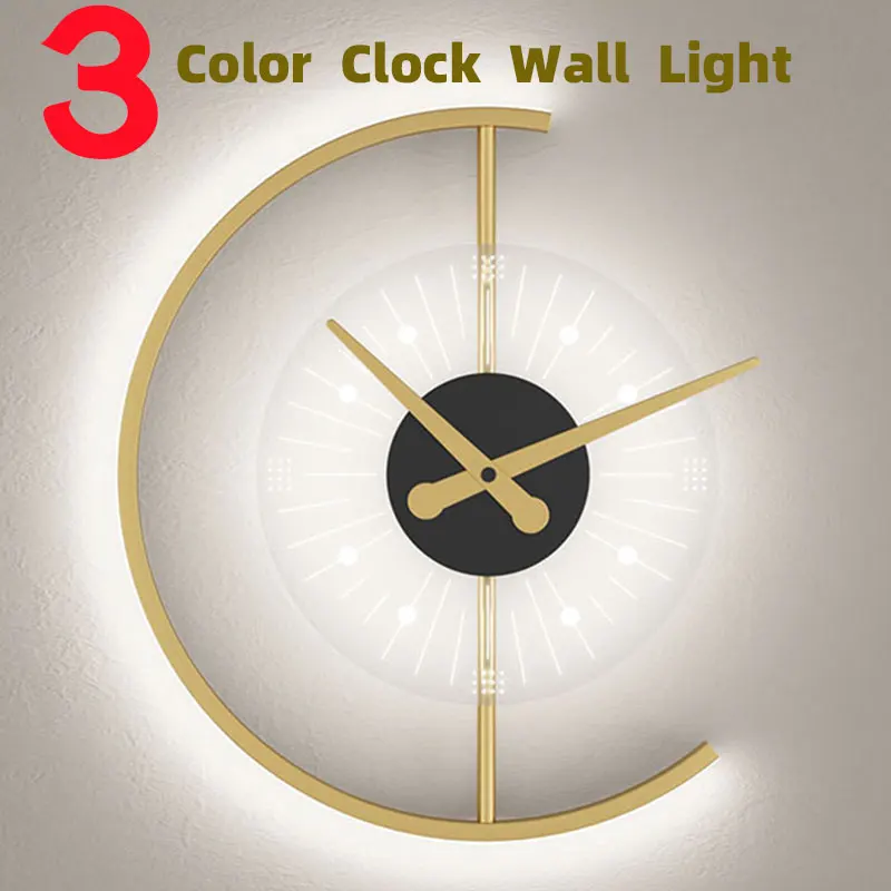 Creative Circle Clock Wall Light Modern Home brightLighting Bedroom Bedside Livingroom Indoor Sconce Commercial Decorative Lamp
Creative Circle Clock Wall Light Modern Home brightLighting Bedroom Bedside Livingroom Indoor Sconce Commercial Decorative Lamp