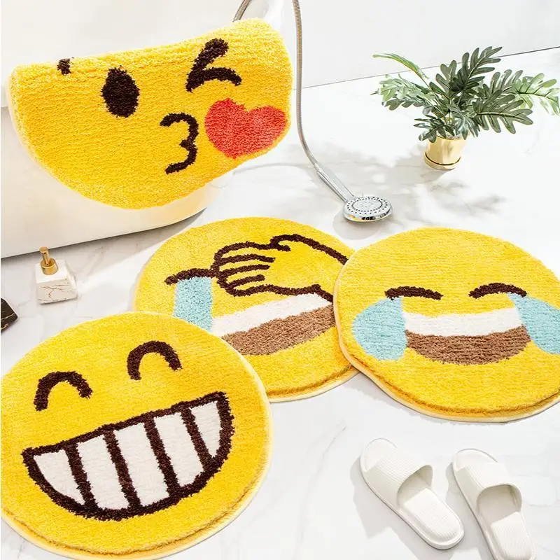 Cute Expression Bathroom Anti-Slip Mat Absorbent Floor Mat Home Carpet Foot Mat Toilet Mat Non-slip Faul Wool Furry Door Mat
Cute Expression Bathroom Anti-Slip Mat Absorbent Floor Mat Home Carpet Foot Mat Toilet Mat Non-slip Faul Wool Furry Door Mat