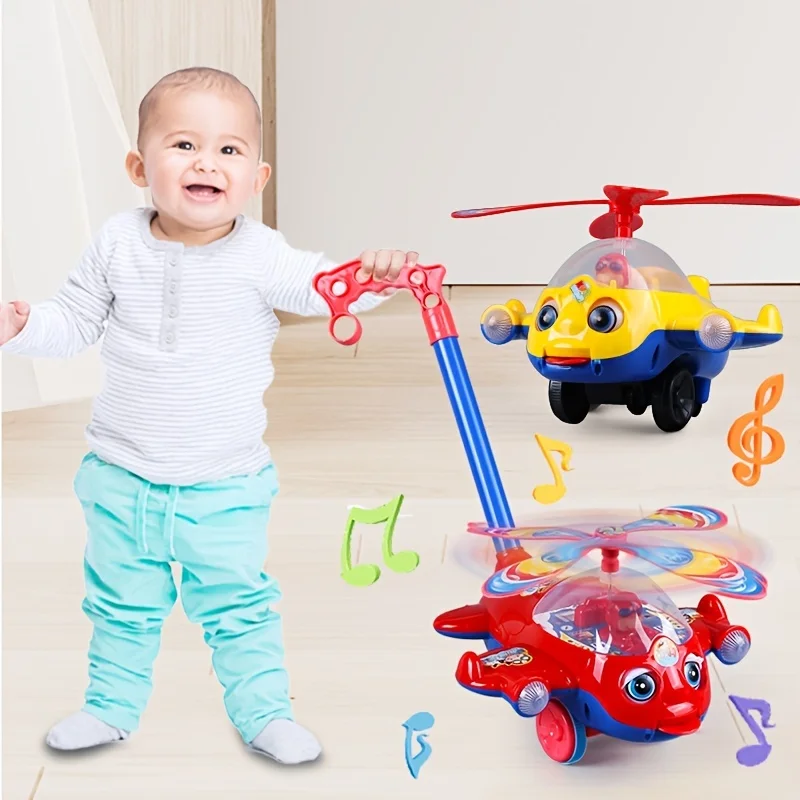Children's Walking Hand Pushing Aircraft Toy Cart Wheel Single Wheel Pushing Music Single Rod with Ring
Children's Walking Hand Pushing Aircraft Toy Cart Wheel Single Wheel Pushing Music Single Rod with Ring