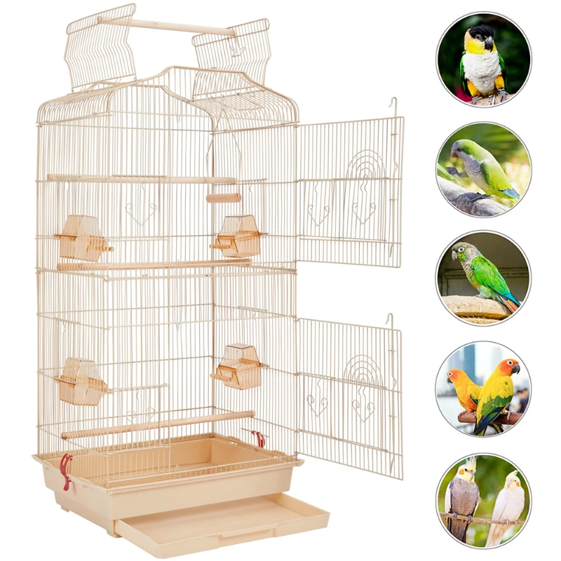 36 inch Metal Bird Cage with Play Top for Parakeets and Lovebirds, Black House Bedroom Courtyard Bird Supplies Accessories
36 inch Metal Bird Cage with Play Top for Parakeets and Lovebirds, Black House Bedroom Courtyard Bird Supplies Accessories