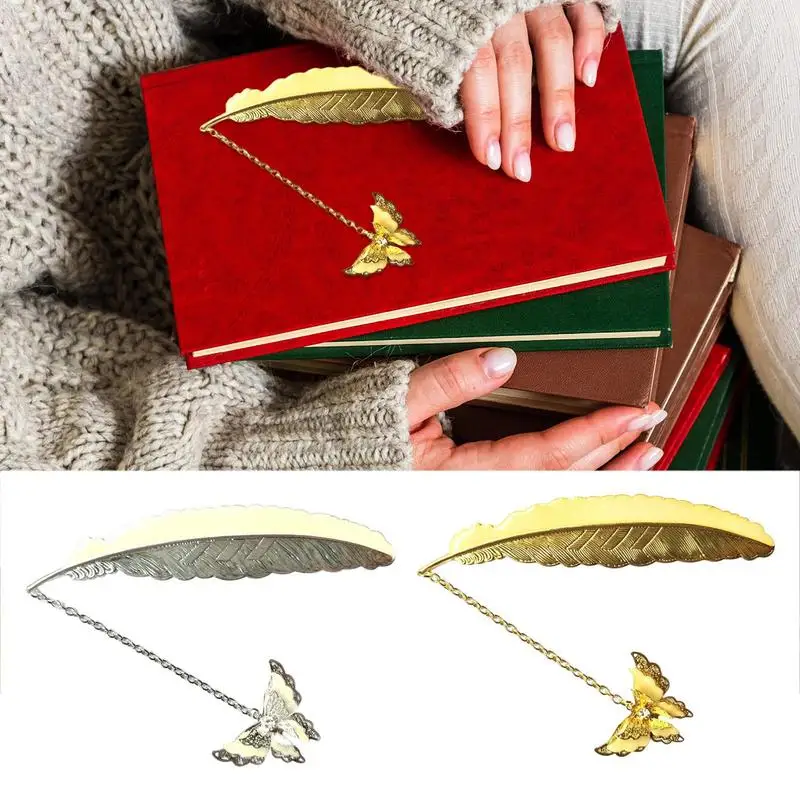 Metal Feather Bookmark Butterfly Book Marks For Reading Lovers Student School Supplies Nice Gift
Metal Feather Bookmark Butterfly Book Marks For Reading Lovers Student School Supplies Nice Gift