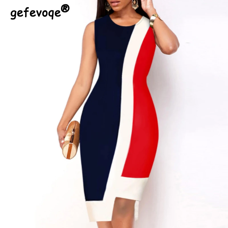 2022 Summer Fashion Patchwork Sleeveless Irregular Elegant Party Dresses for Women High Waist Bodycon Club Midi Dress Vestidos
2022 Summer Fashion Patchwork Sleeveless Irregular Elegant Party Dresses for Women High Waist Bodycon Club Midi Dress Vestidos