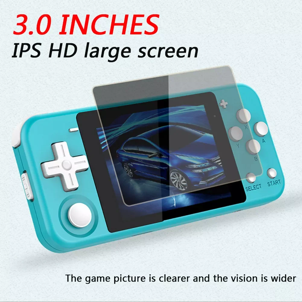 

Retro Handheld Game Player 3.0 inch IPS Screen 16GB Dual Open Source System Portable Pocket Mini Video Game Console