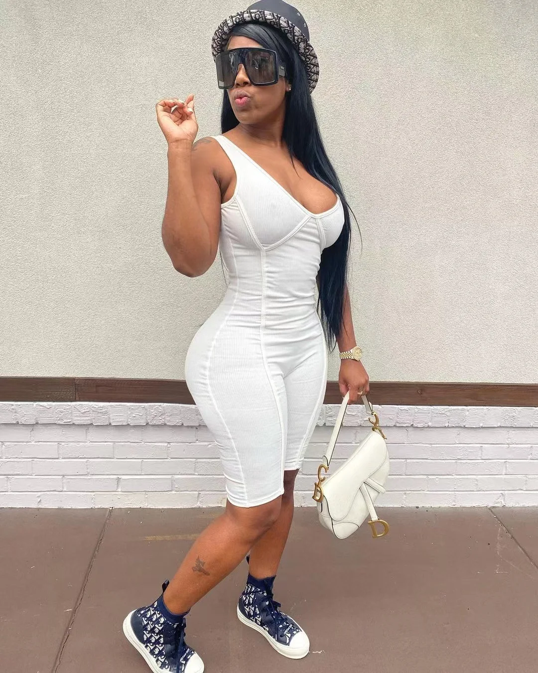 Ribbed Rompers Womens Jumpsuit Knitted Bodycon White Sleeveless Bodysuit Sexy Line Workout Biker Shorts Playsuit Overalls Female
Ribbed Rompers Womens Jumpsuit Knitted Bodycon White Sleeveless Bodysuit Sexy Line Workout Biker Shorts Playsuit Overalls Female
