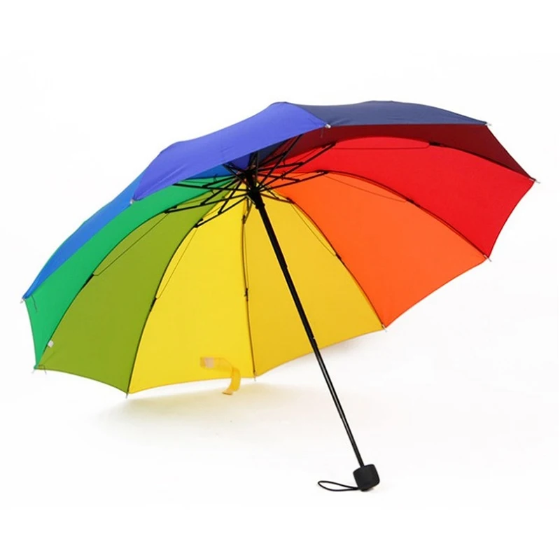 Manual Rain Umbrellas Popular Creative Fashion Paraguas Portable Travel Parasol Women and Men Sombrilla Rainbow Fold Umbrella
Manual Rain Umbrellas Popular Creative Fashion Paraguas Portable Travel Parasol Women and Men Sombrilla Rainbow Fold Umbrella