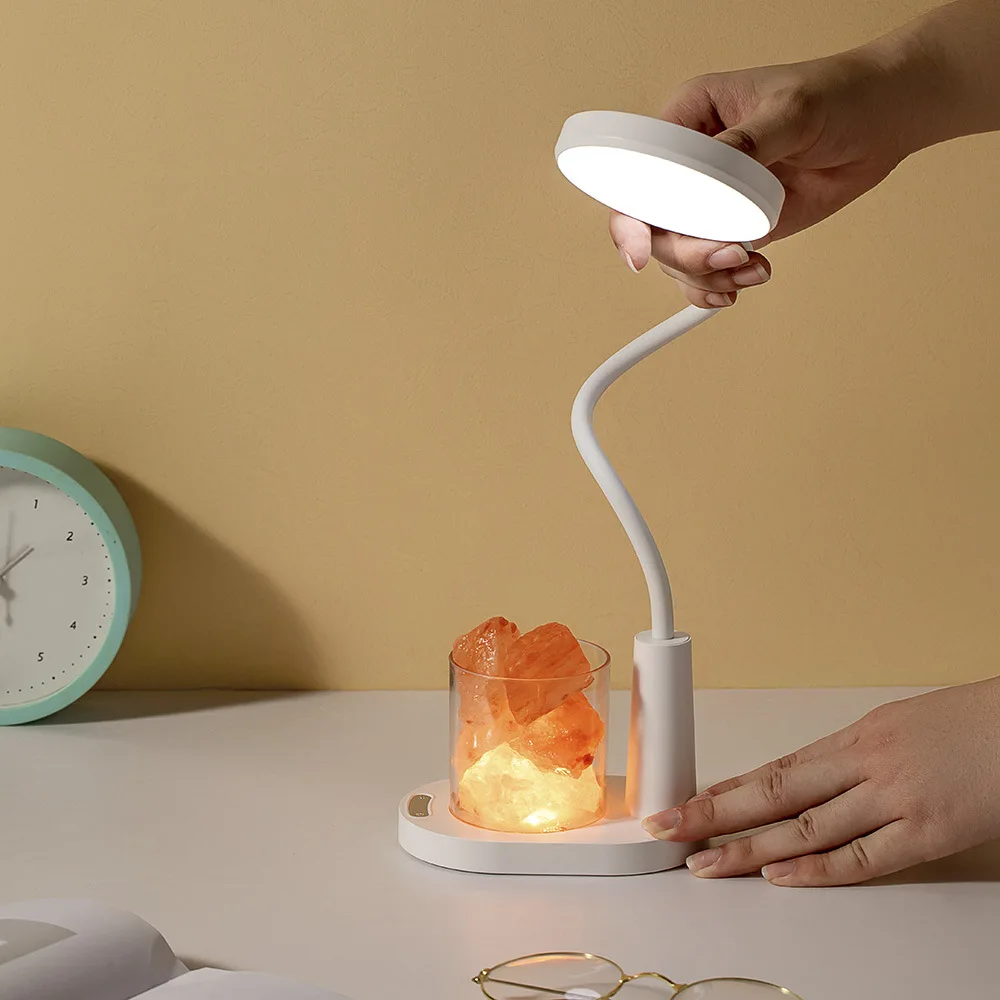 Modern Crystal Stone Lamp Dimmable Desktop Lamp Rechargeable Negative Ion Aromatherapy Eye Protection for Bedroom Living Room
Modern Crystal Stone Lamp Dimmable Desktop Lamp Rechargeable Negative Ion Aromatherapy Eye Protection for Bedroom Living Room
