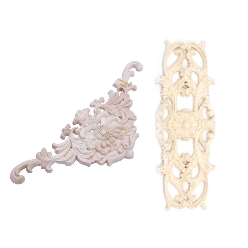 2 Pcs Rubber Wood Carved Applique Retro Furniture Crafts Decor, 22.5X8cm & 38X15x1.2Cm
2 Pcs Rubber Wood Carved Applique Retro Furniture Crafts Decor, 22.5X8cm & 38X15x1.2Cm