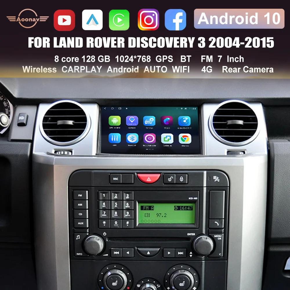 128G Android Car Radio For Land Rover Discovery 3 LR3 L319 2004-2019 Stereo Multimedia Touch Screen GPS Navigation Head Unit
128G Android Car Radio For Land Rover Discovery 3 LR3 L319 2004-2019 Stereo Multimedia Touch Screen GPS Navigation Head Unit