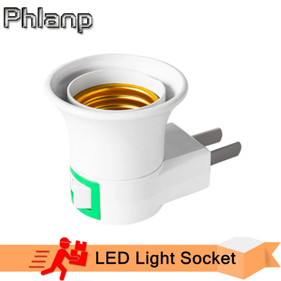 Phlanp E27 LED light Male Sochet Base type to AC Power 220V EU Plug lamp Holder Bulb Adapter Converter + ON/OFF Button Switch
Phlanp E27 LED light Male Sochet Base type to AC Power 220V EU Plug lamp Holder Bulb Adapter Converter + ON/OFF Button Switch