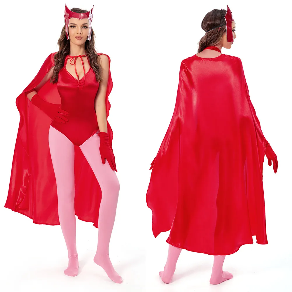 WandaVision Scarlet Witch Wanda Maximoff Cosplay Costume Women Jumpsuit Outfits Halloween Carnival Suit
WandaVision Scarlet Witch Wanda Maximoff Cosplay Costume Women Jumpsuit Outfits Halloween Carnival Suit