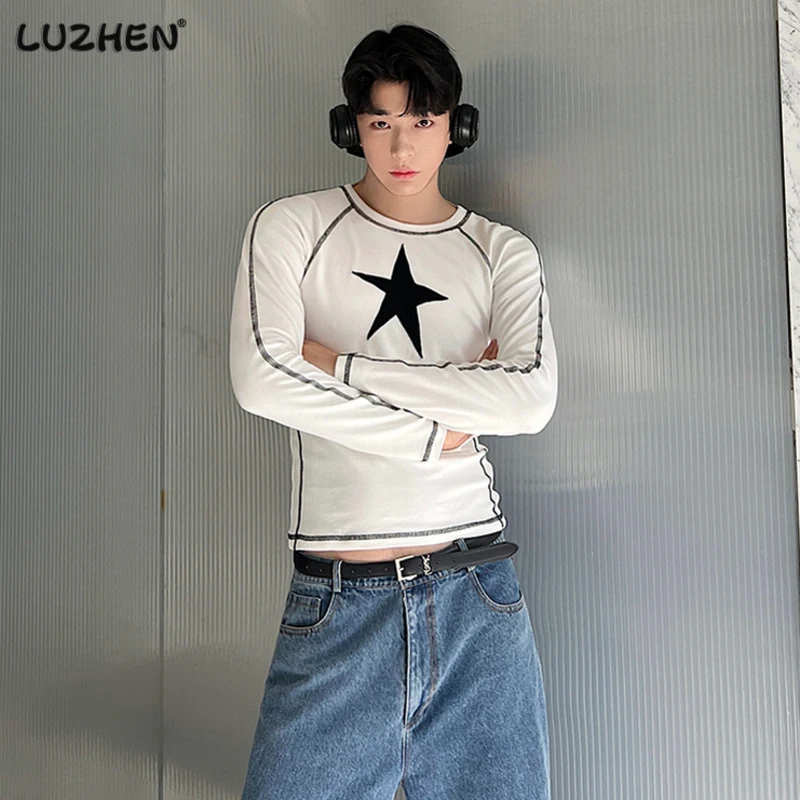LUZHEN Trendy Autumn New Design Y2k Color Contrast Pattern Fashion Long Sleeve T-shirts Men's Stylish Casual Street Tops 3eba59
LUZHEN Trendy Autumn New Design Y2k Color Contrast Pattern Fashion Long Sleeve T-shirts Men's Stylish Casual Street Tops 3eba59