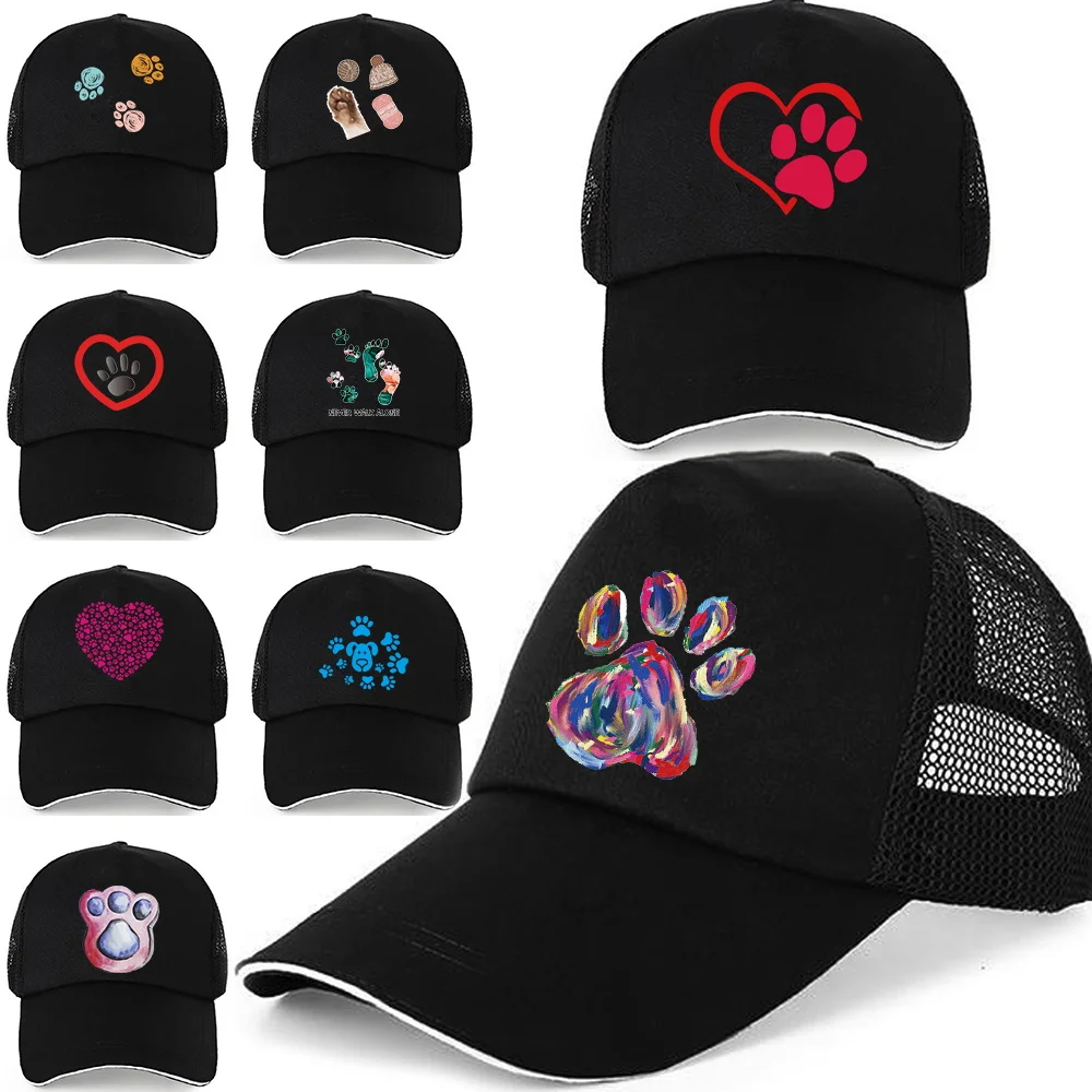 Unisex Baseball Cap Fashion Summer Sunscreen Visors Mesh Cap Casual Cotton Snapback Hat Footprints Print Adjustable Hip Hop Hats
Unisex Baseball Cap Fashion Summer Sunscreen Visors Mesh Cap Casual Cotton Snapback Hat Footprints Print Adjustable Hip Hop Hats