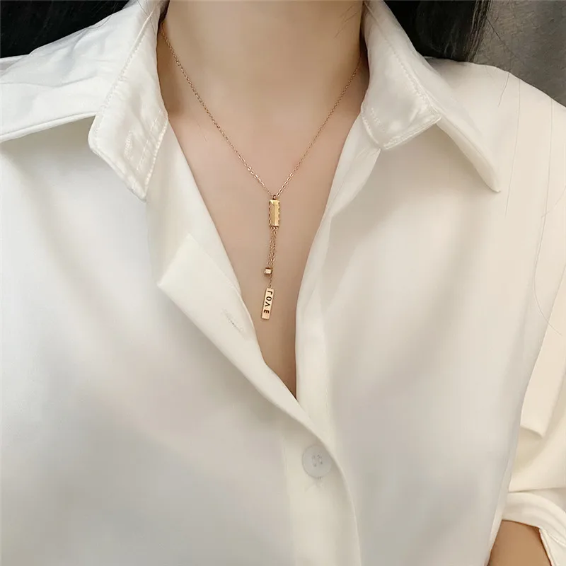 Titanium Steel Letter Love Pendant Necklace For Women Minimalist Temperament Gift Jewelry
Titanium Steel Letter Love Pendant Necklace For Women Minimalist Temperament Gift Jewelry