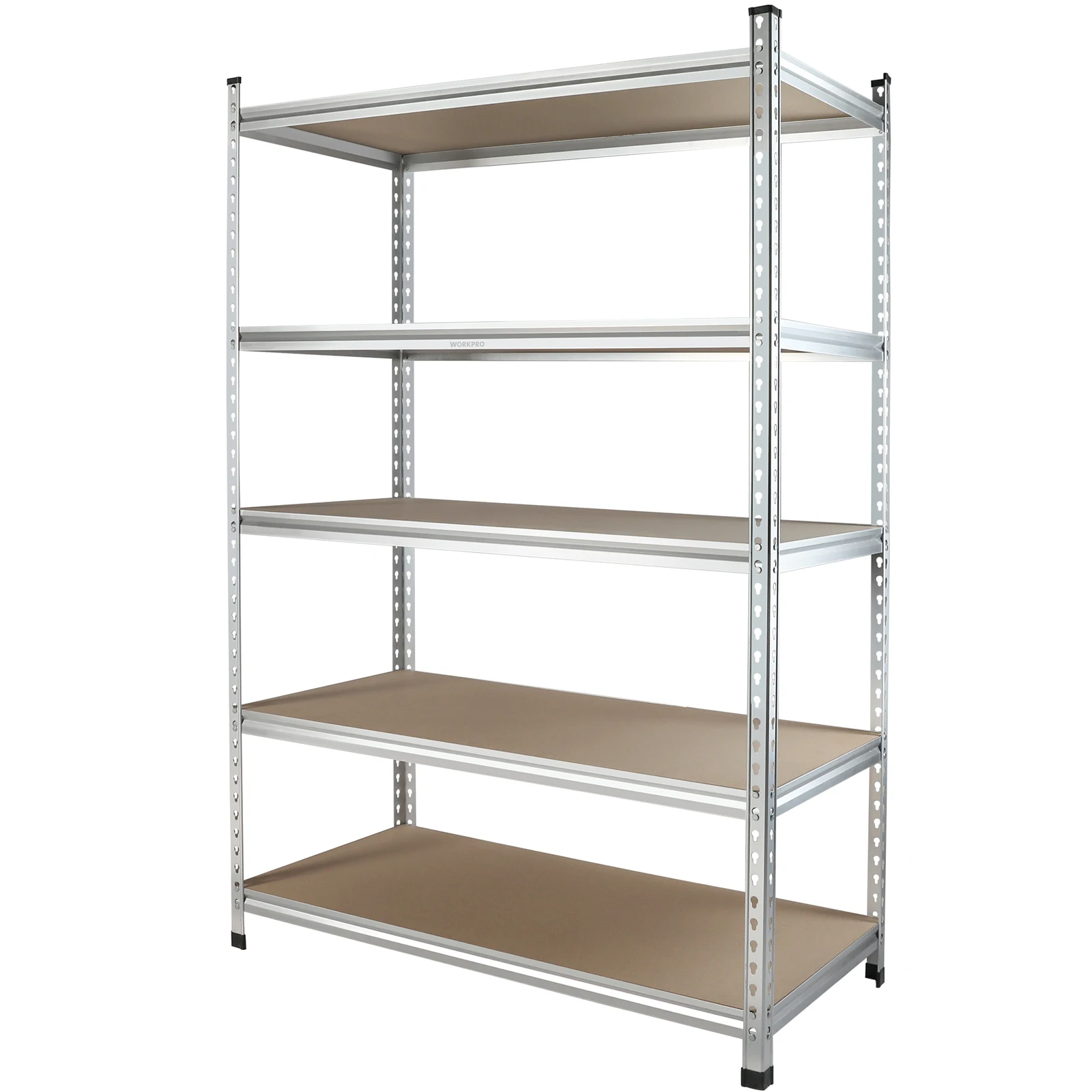 WORKPRO 5-Tire Storage Shelving Unit 48"WX24"DX72"H Particleboard Aluminum Shelves Height Adjusted Tool Organizer Shelf
WORKPRO 5-Tire Storage Shelving Unit 48"WX24"DX72"H Particleboard Aluminum Shelves Height Adjusted Tool Organizer Shelf