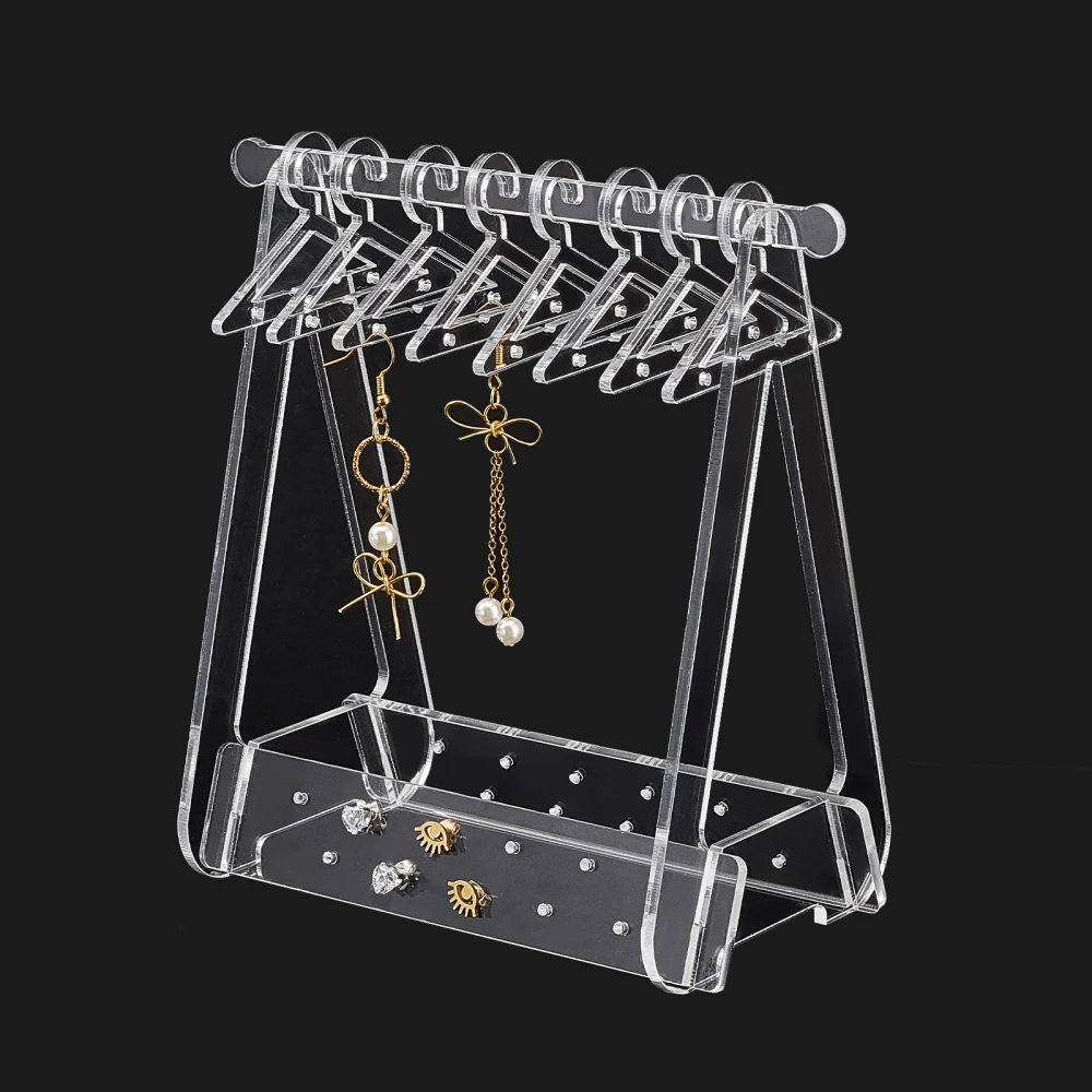 Acrylic Jewelry DisplaysHolder Clear Coat Hanger Removable Earrings Stand for Necklace Bracelet Ear Studs Board Showcase Rack
Acrylic Jewelry DisplaysHolder Clear Coat Hanger Removable Earrings Stand for Necklace Bracelet Ear Studs Board Showcase Rack