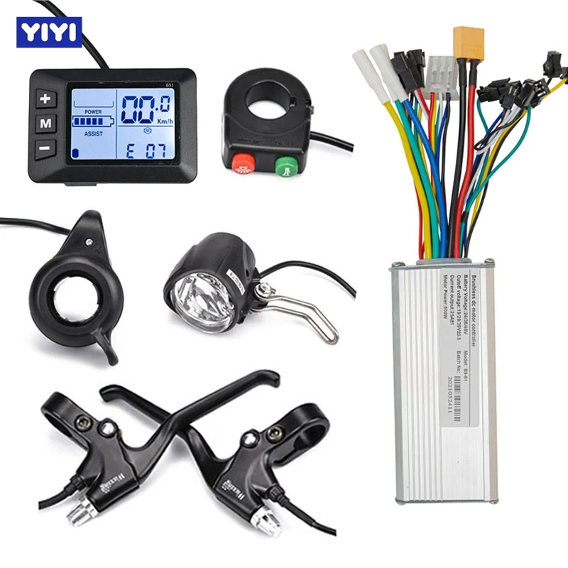 250/350/500w EBike Brushless Controller 24V-48V Electric Scooter Bike Display Throttle Brake Lever Light E-Bike Accessories
250/350/500w EBike Brushless Controller 24V-48V Electric Scooter Bike Display Throttle Brake Lever Light E-Bike Accessories